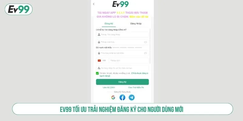Đăng Ký EV99 Miễn Phí Nhận Bonus Chào Mừng Đến 8.8 Triệu