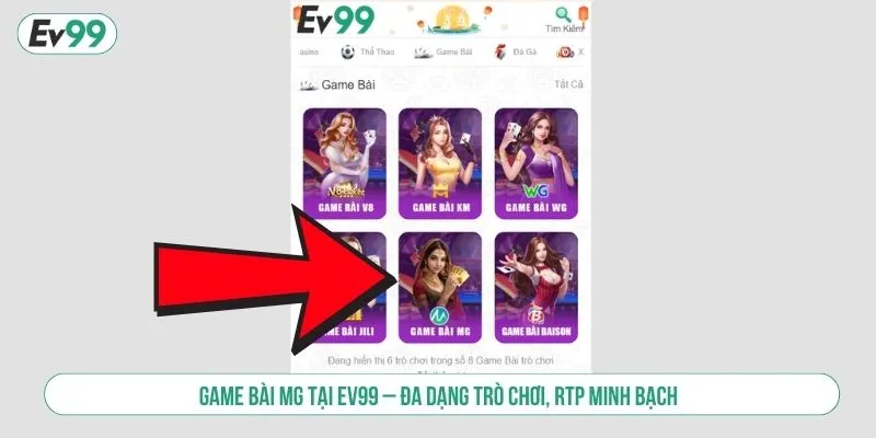 Game Bài MG Tại EV99 Đa Dạng Trò Chơi, RTP Minh Bạch