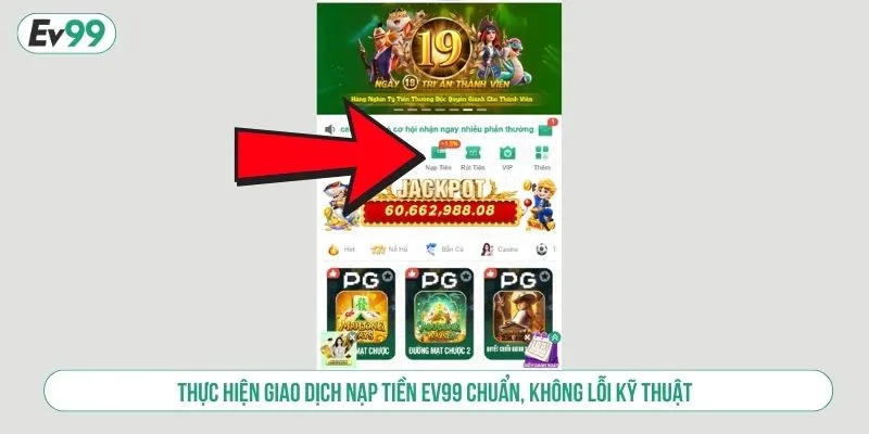 Cách Nạp Tiền EV99 Nhanh Nhận Bonus Hấp Dẫn Mỗi Ngày